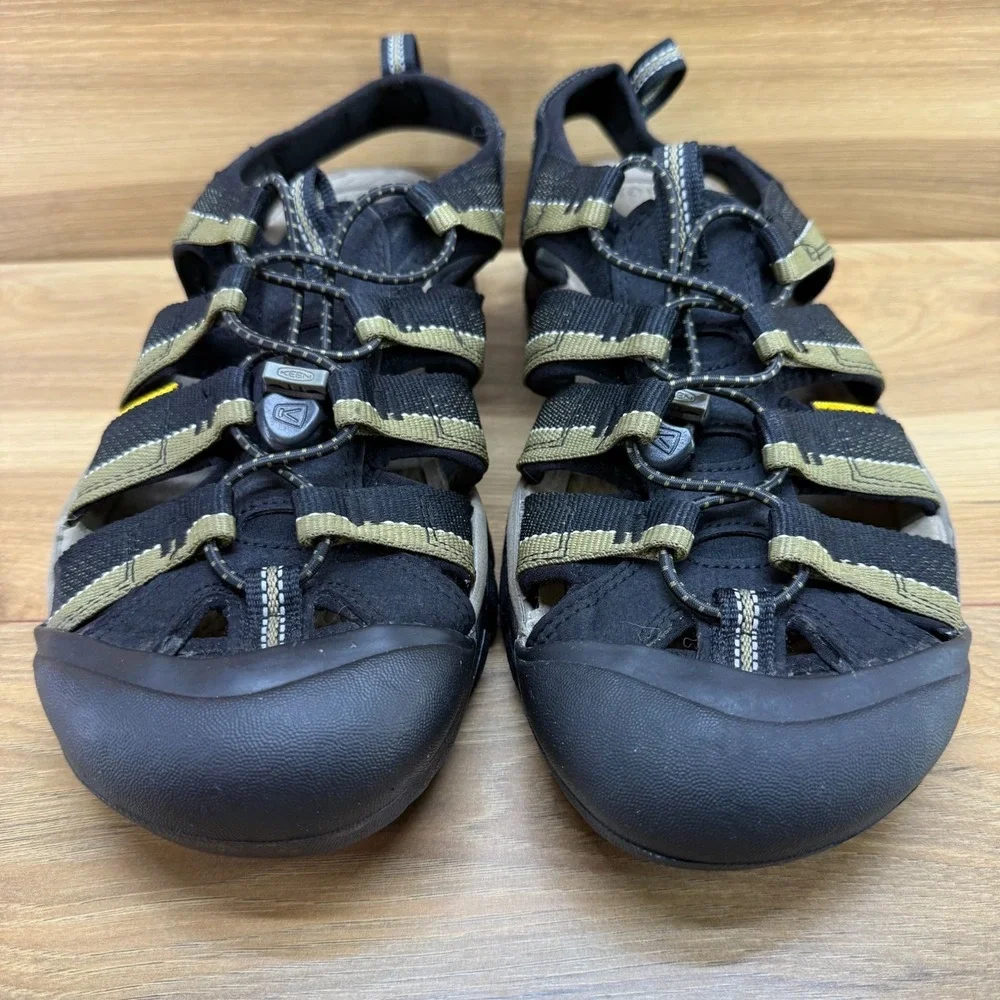 Keen Newport H2 Sandals Mens 10.5 Black Green Waterproof Trail Outdoor Sport
